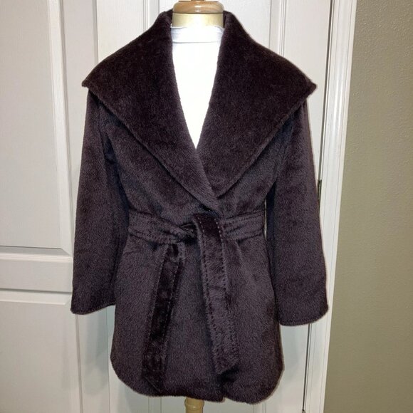 CINZIA ROCCA Jacket PIACENZA BABY LLAMA Brown - Sz 6 (IT 42) Made in Italy - Picture 1 of 16